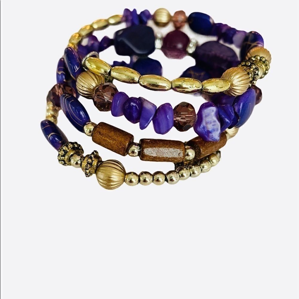 ‎ONE PIECE WRAP AROUND PURPLE BRACELET